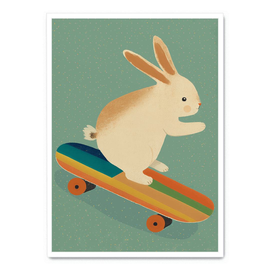Bunny On Skateboard