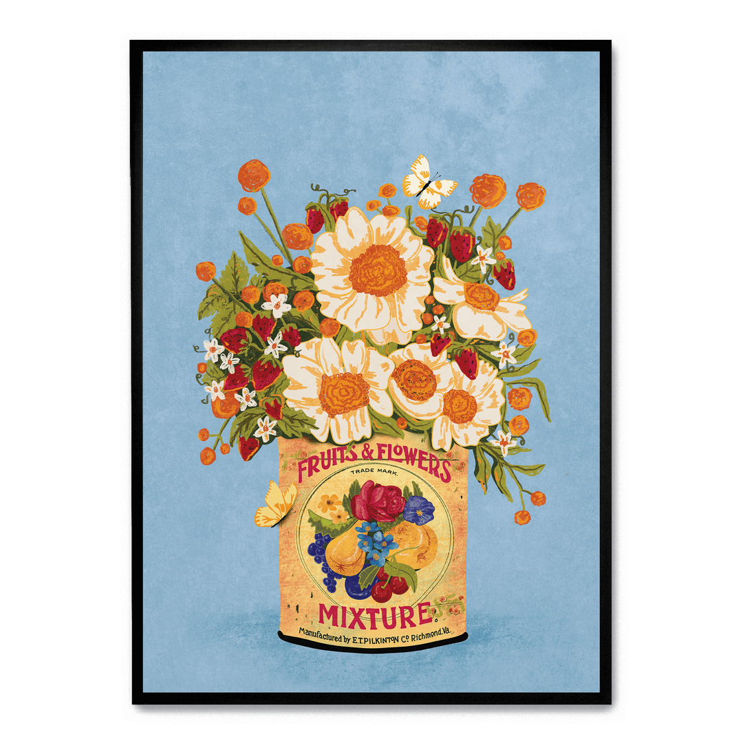 Flowers Vintage Tea Can