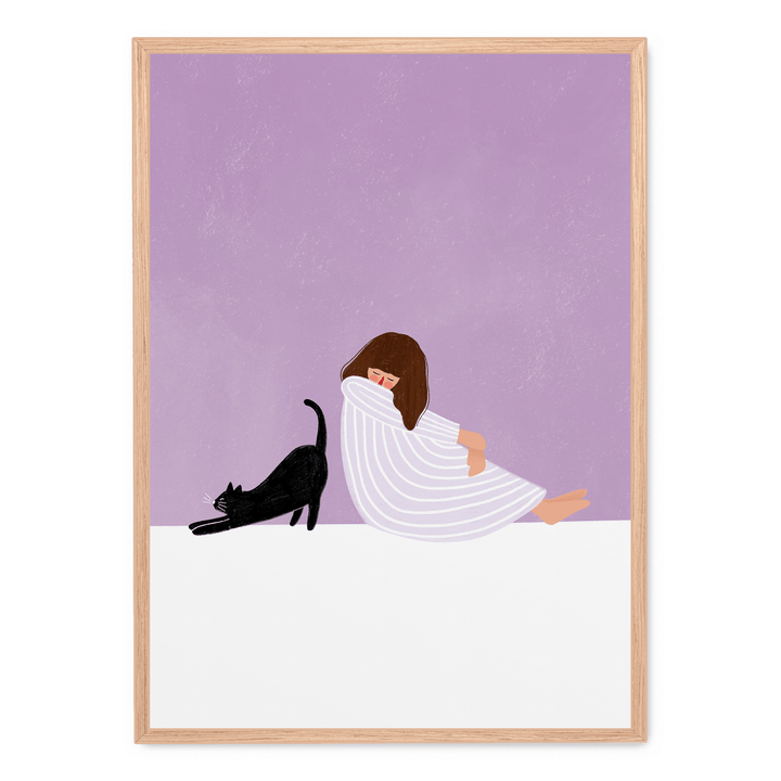 Girl And Cat