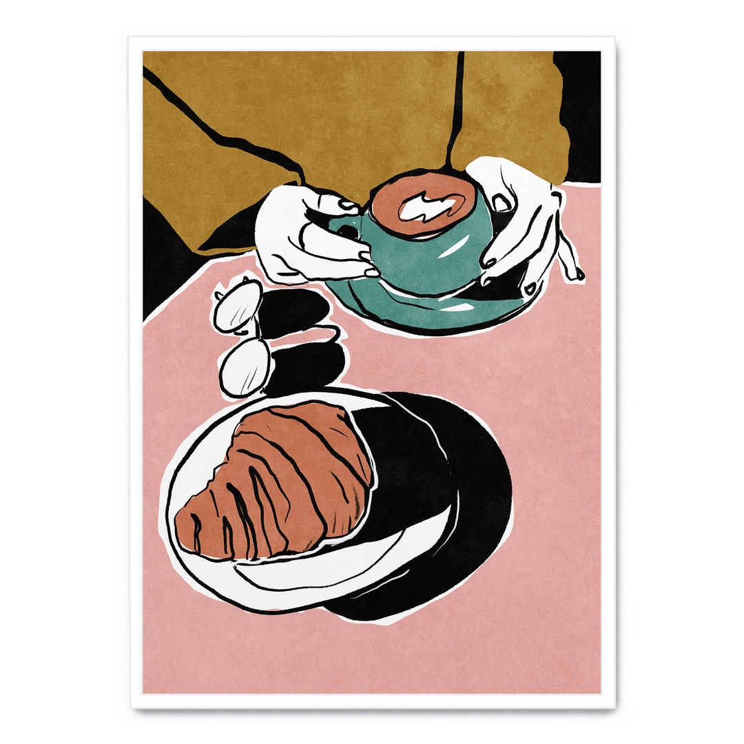 Croissant Et Café Au Lait