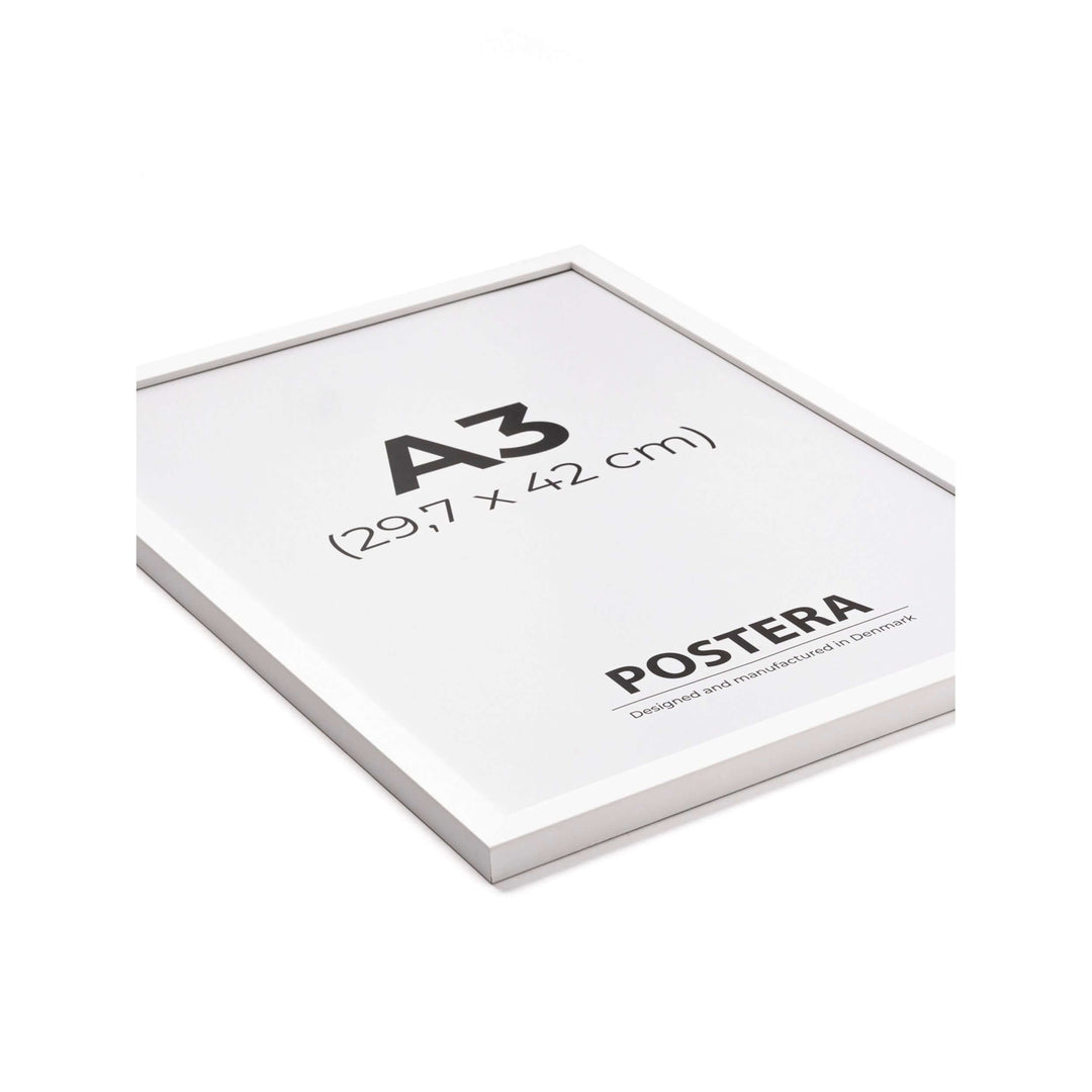 Hvid ramme i størrelse A3 fra Postera