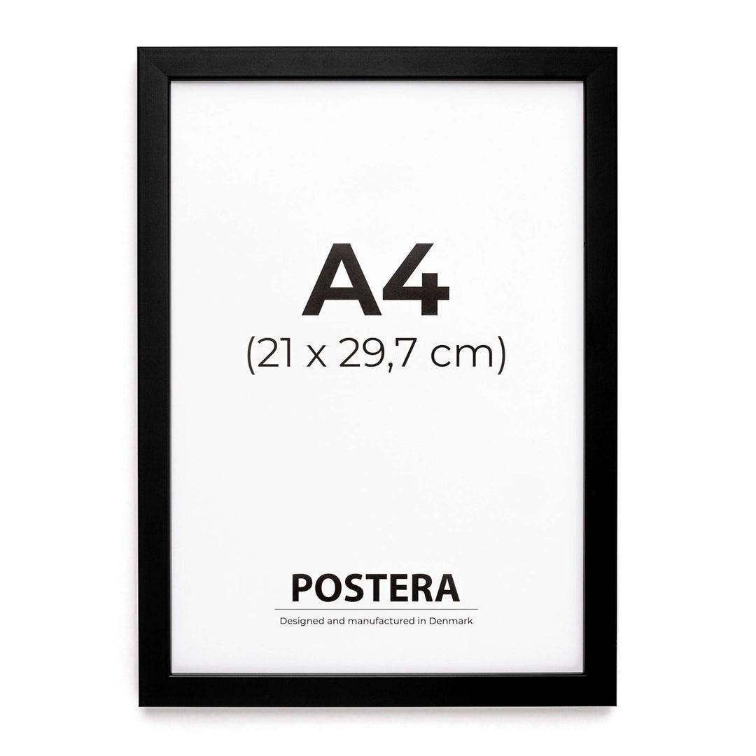 Sort ramme i størrelse A4 fra Postera