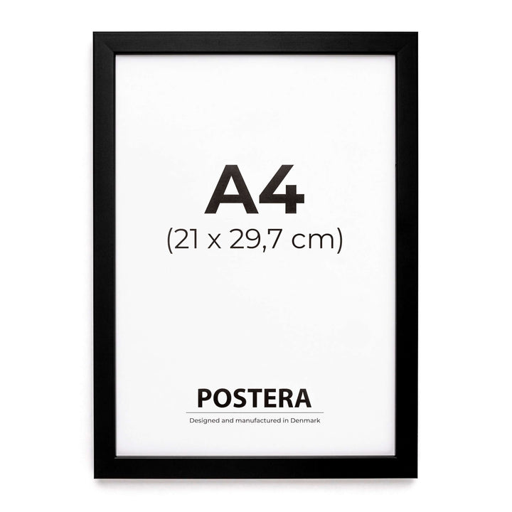Sort ramme i størrelse A4 fra Postera