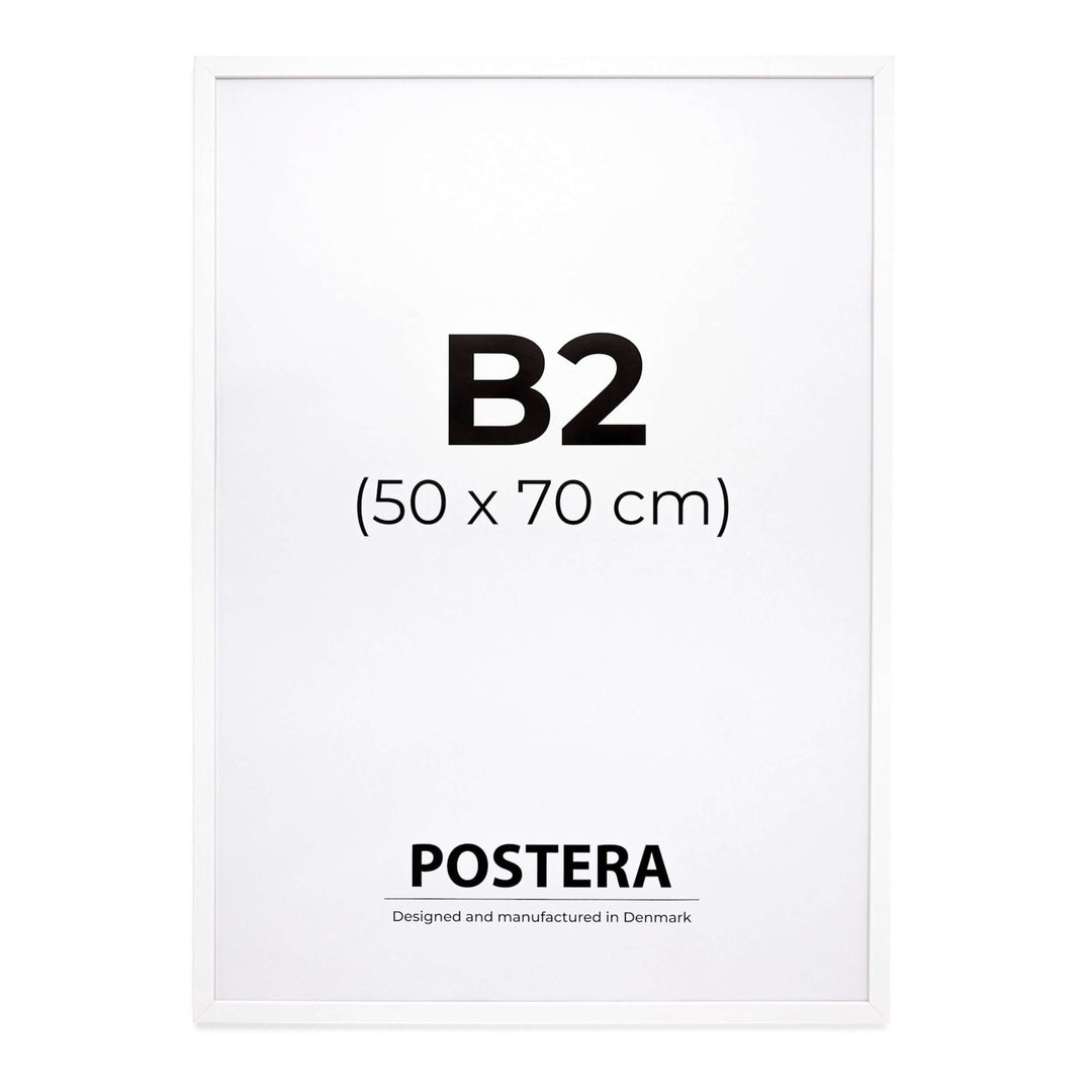 Hvid ramme i størrelse 50x70 cm fra Postera