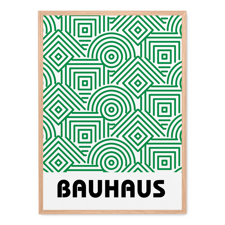 Bauhaus Green Pattern