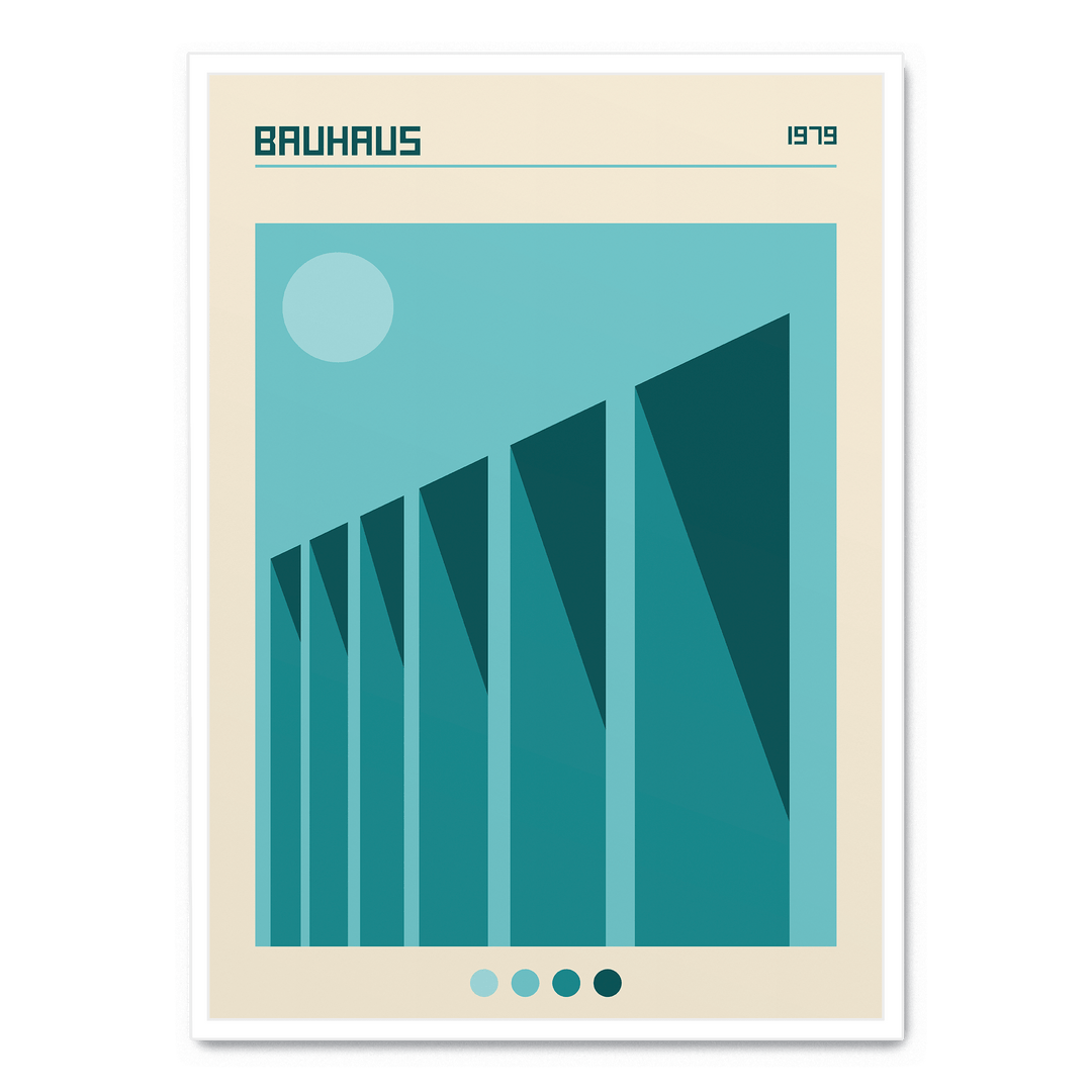 Bauhaus Blue With Shadows