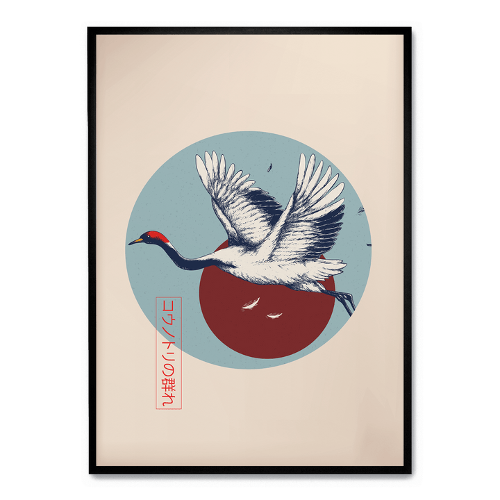 Japanese Crane Flying