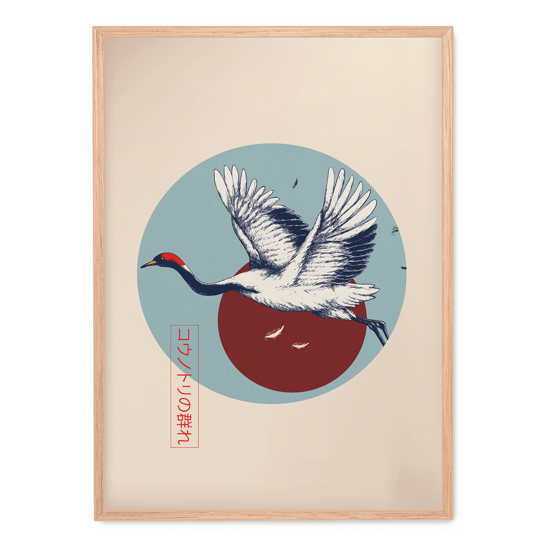 Japanese Crane Flying