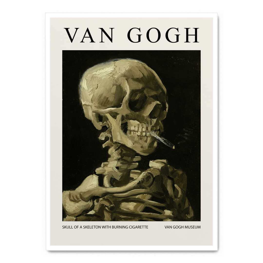 Skull Of A Skeleton With Burning Cigarette