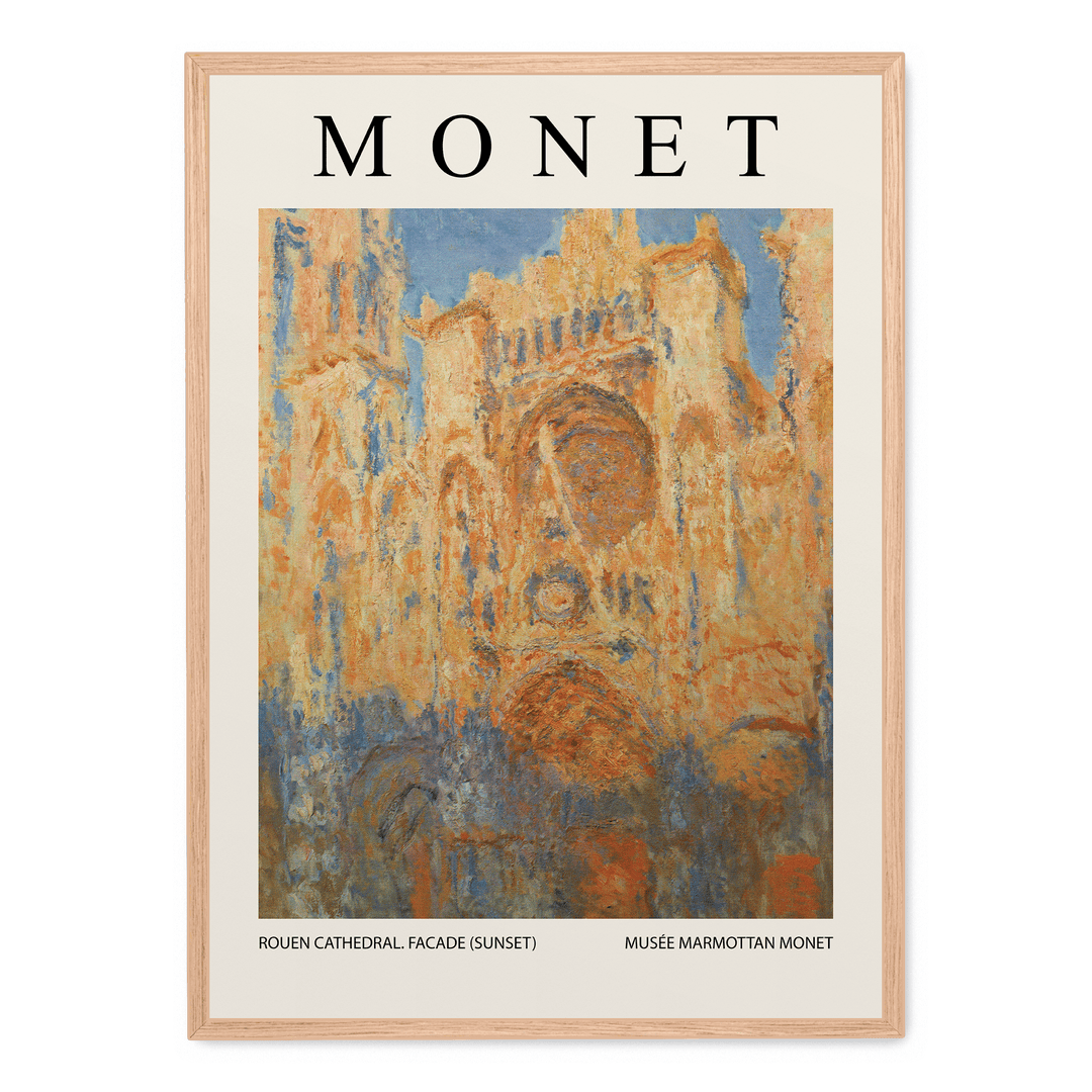 Rouen Cathedral. Facade (Sunset)