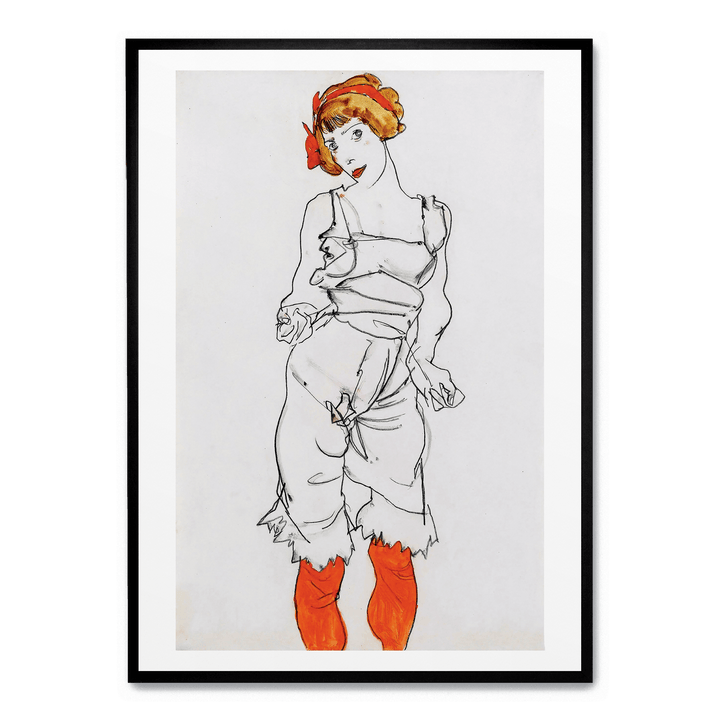 Woman In Underclothes And Stockings