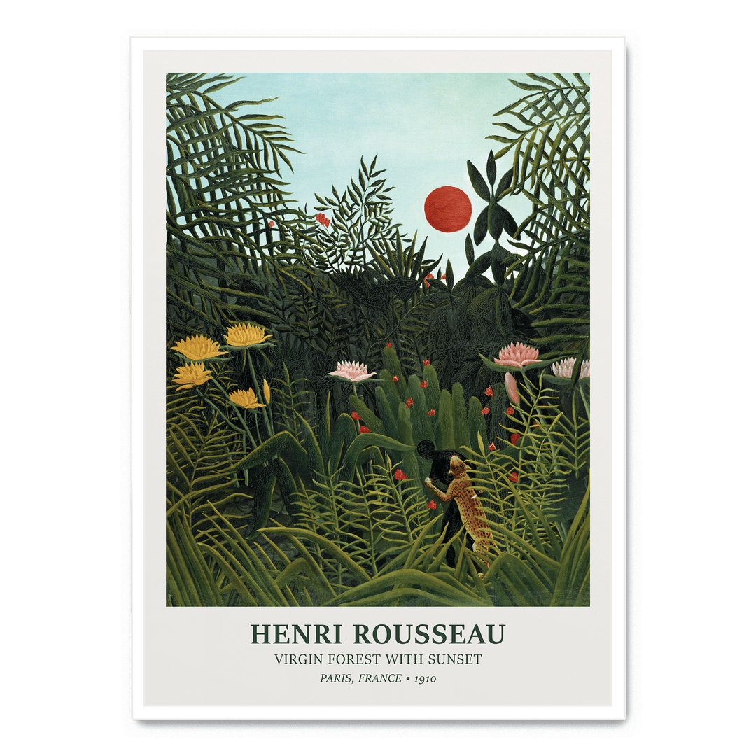 Virgin Forest With Sunset