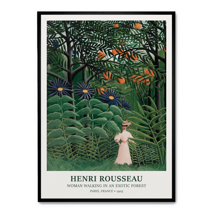 Woman Walking In An Exotic Forest