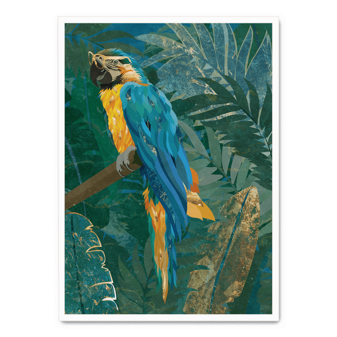 Blue Parrot In The Rainforest